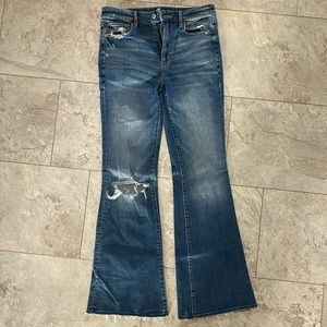 AE Super High Rise Flare Jeans
